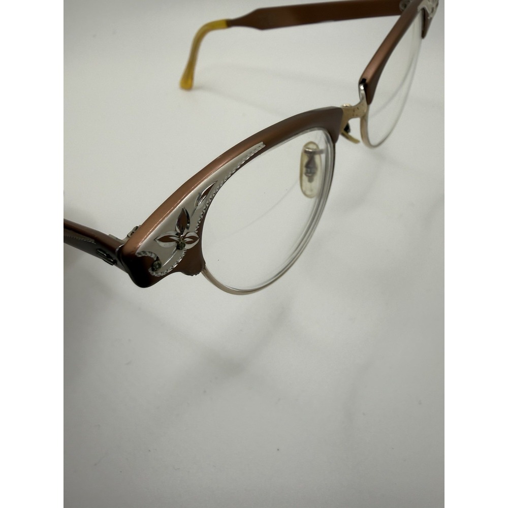 MINT Artcraft Gold Filled CatEye Glasses 1/1012 KGF Alum 4 1/4-5 1/2 20mm-Retro - Picture 3 of 7